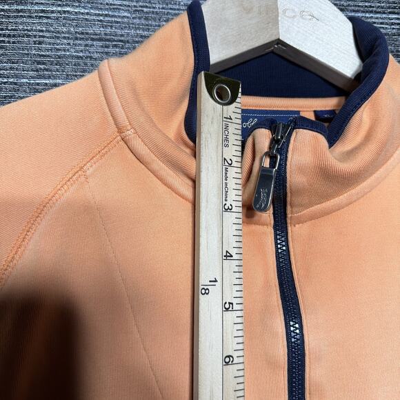 Bobby Jones Sweater Men's XL Orange 1/4 Zip Pullover 2008 US Open Torrey Pines - Picture 10 of 16